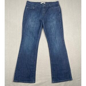 Levi's 515 Bootcut Jeans Women's Size 14 Blue Dark Wash Denim Mid Rise‎ 5-Pocket